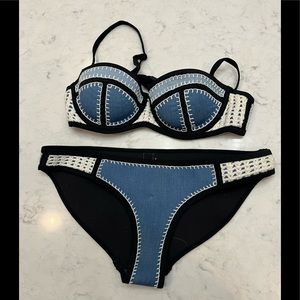 Triangl denim bikini. EUC. Small.